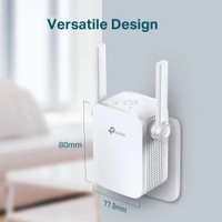TP-LINK TP-Link TL-WA855RE N300 Mbps Single Band Universal Wireless Range Extender, Broadband/WiFi Extender with 1 Ethernet Port and 2 External Antennas, Plug and... WiFi Range Extender (White, Single Band) - White