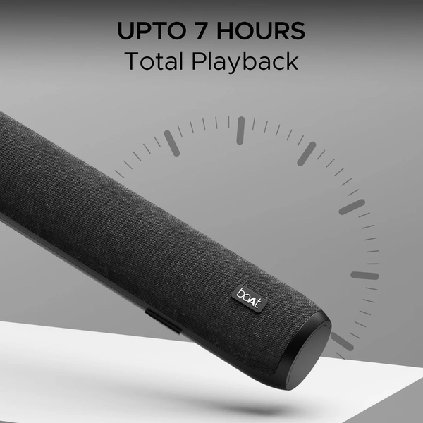 boat boAt AAVANTE BAR 600 Bluetooth Soundbar with 25W RMS Signature Sound, 2.0 Channel with Dual Passive Radiators, Upto 7 Hours Playback & Multi Connectivity (Jade Black)