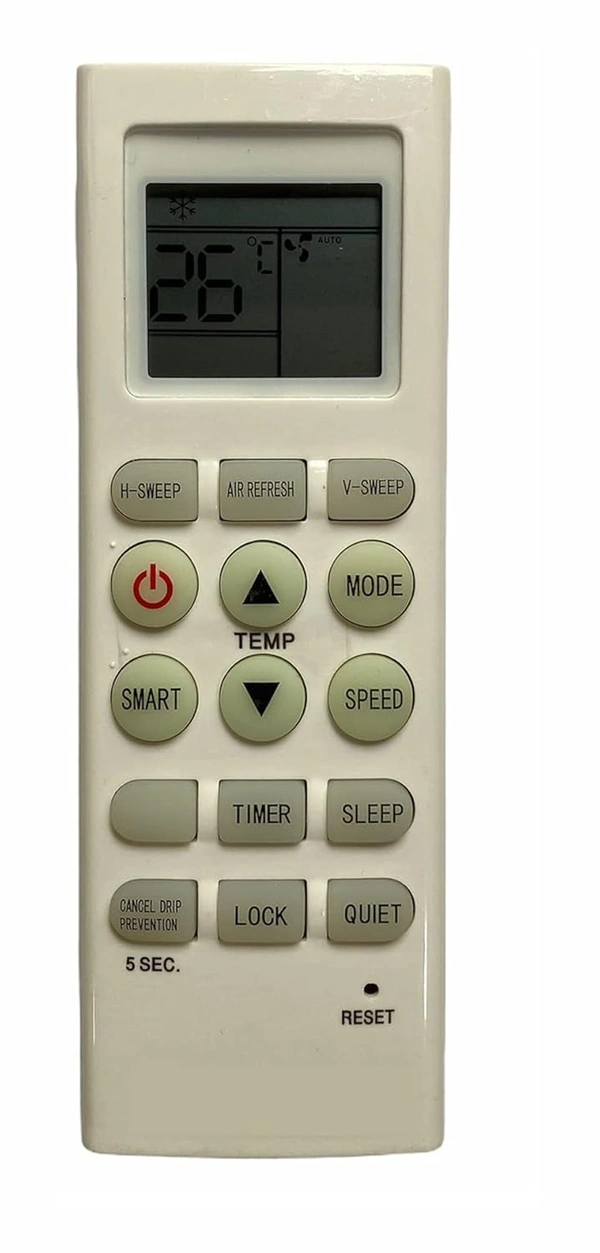 VEV Voltas Spilt AC Remote Compatible For LG / VOLTAS Spilt AC (WHITE)