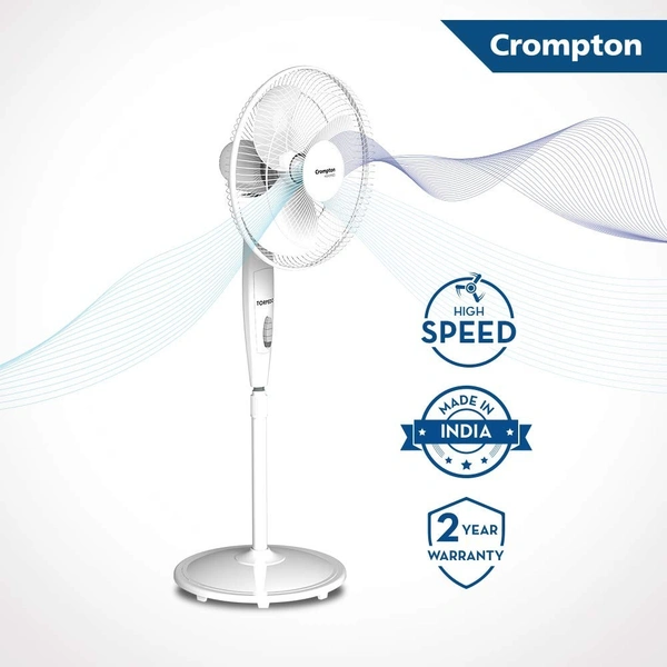 Crompton High Speed Torpedo 400 MM Pedestal Fan (KD White)