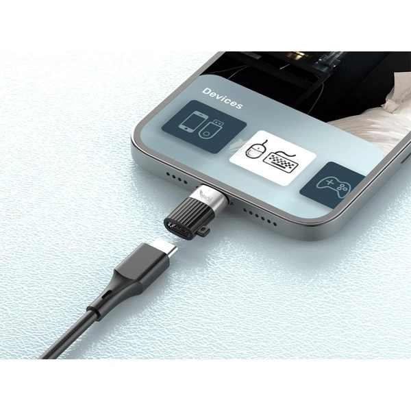 Morbi D-40 High-Speed USB-C to Lightning OTG Adapter with Keychain - Portable & Durable Data Transfer Connector for iOS Devices