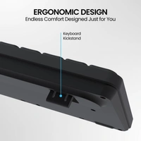 PORTRONICS Portronics Ki-Pad 3 USB Wired Keyboard with Large Keycaps | Noise-Free Typing | Fn Multimedia Hotkeys | Full-Size Layout With Num Pad | Ergonomic Design | 1.5m USB Cable | For Laptop & PC (BLACK)