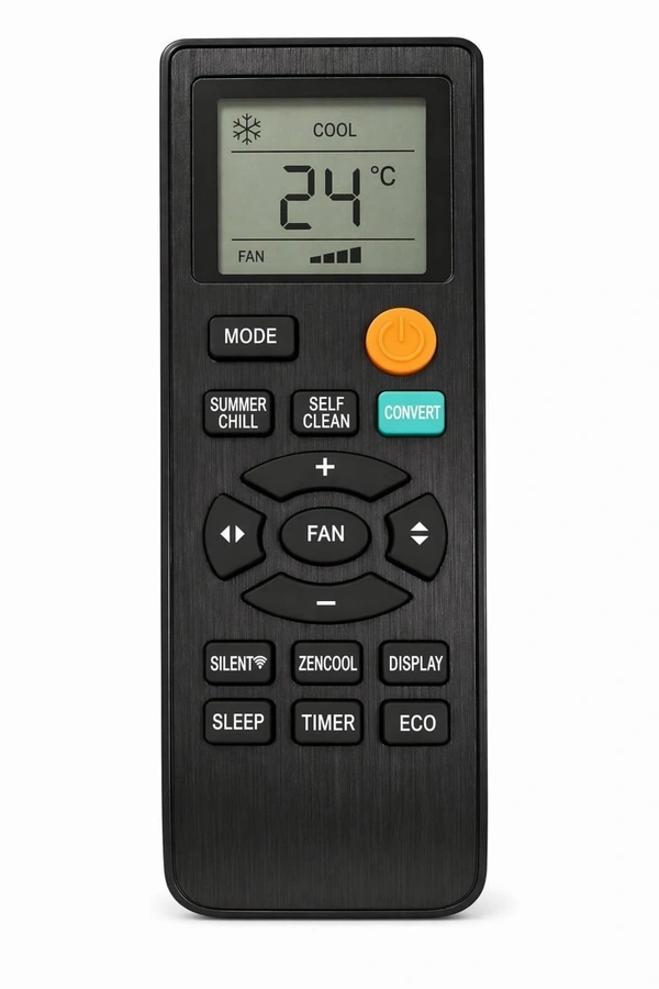 VEV Vise Sansui & Akai AC Remote Compatible For Vise Sansui & Akai AC (BLACK)