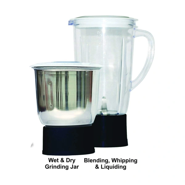 McCoy Comfort 450-Watt Juicer Mixer Grinder | 2 Jars (White)