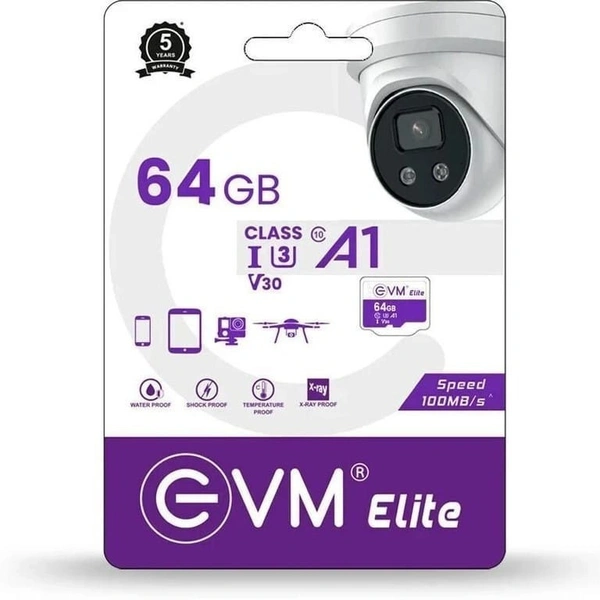 EVM Elite 64GB Micro SD HC CLASS 10 100MB/S - 64 GB