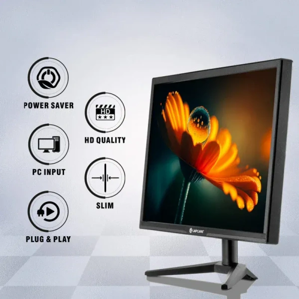 Lapcare ZOOY LM19WDH LED Monitor - 19" (48.26CM)  VGA & HDMI (Black)