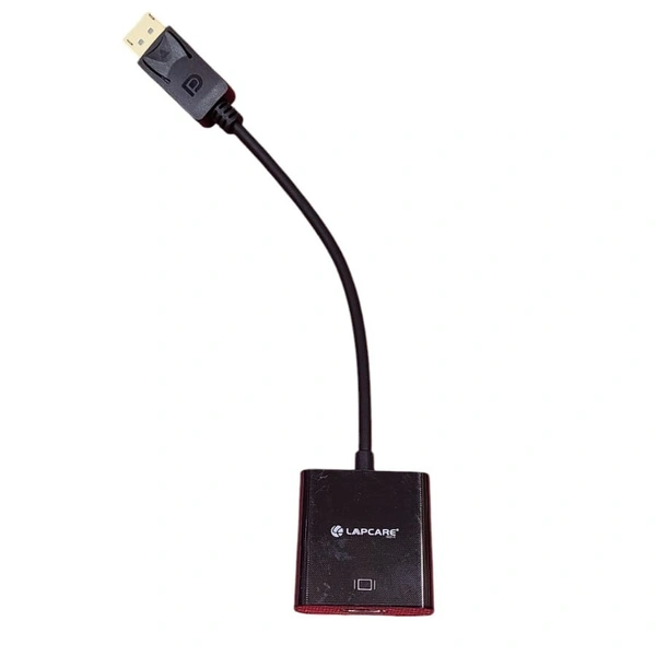 LAPCARE HDMI Adapter 0.2M DP to HDMI Converter With 20CM Cable (BLACK)
