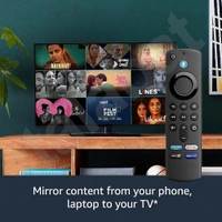 VEV Amazon Fire Stick Smart TV Remote (AF-V3) Compatible With Amazon Fire Stick Smart TV (AF-V3) With Prime video, Netflix, Apps, Amazon music (BLACK)