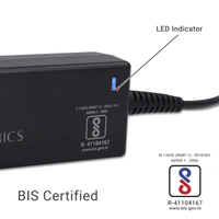 Zebronics Zeb- LA401720045L 45W Laptop Adapter 4x1.7mm Connector (Black)