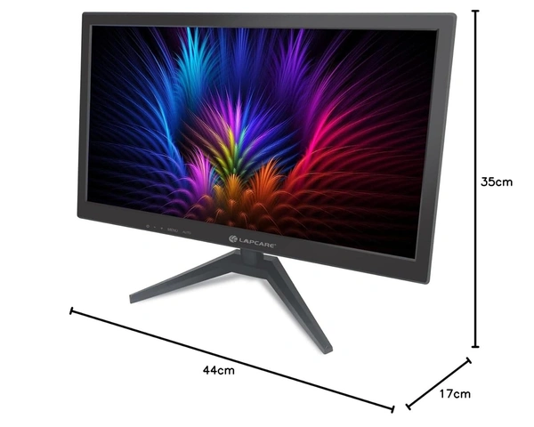 Lapcare LAPEYE LM195WDH 19"(48.26CM) LED Display 16:10 1440x900 Pixel Ratio, Tilt Stand, Vesa Mount, HDMI + VGA Port (Black)