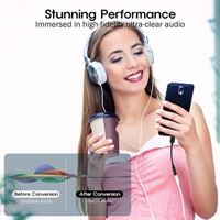 Samsung Vev Samsung Type C to 3.5 mm Audio Jack Connector, Headphones Jack Converter (Black)