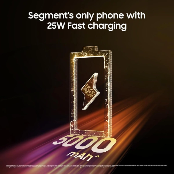 SAMSUNG Samsung Smart Phone Galaxy M06 5G (6GB RAM, 128 GB Storage) | MediaTek Dimensity 6300 | AnTuTu Score 422K+ | 12 5G Bands| 25W Fast Charging | 4 Gen. of OS Upgrades | Without Charger