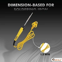 DEVAJI 25W Soldering Iron with Copper Bit & ABS Handle | 3 Core Cable | Fast Heating | Overheat Protection | for Home, Education, Workshop, and Industrial Use (YELLOW)