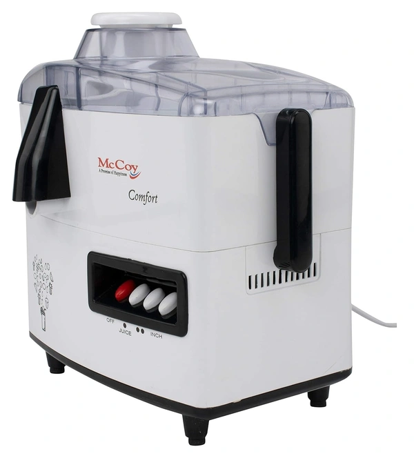 McCoy Comfort 450-Watt Juicer Mixer Grinder | 2 Jars (White)