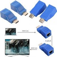VEV Microware HDMI Dual RJ45 CAT5e/6 HDMI Extender Network Ethernet Adapter HDMI Extender 2Pcs
