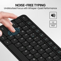 PORTRONICS Portronics Ki-Pad 3 USB Wired Keyboard with Large Keycaps | Noise-Free Typing | Fn Multimedia Hotkeys | Full-Size Layout With Num Pad | Ergonomic Design | 1.5m USB Cable | For Laptop & PC (BLACK)