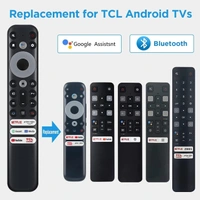 TCL Voice Remote Control for TCL Android TV Mini-LED QLED 4K UHD Smart TV with 6 Shortcut Buttons Netflix, Prime Video, YouTube, Guard, Media and TCL Channel - Black