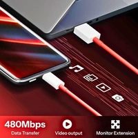VEV Vivo Data Cable Fast Charging VOOC Support | Type-C | 85W Output | Super Charger (Red)