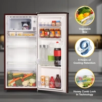Whirlpool 185 L 2 Star Direct-Cool Single Door Refrigerator 73144 (Maroon)