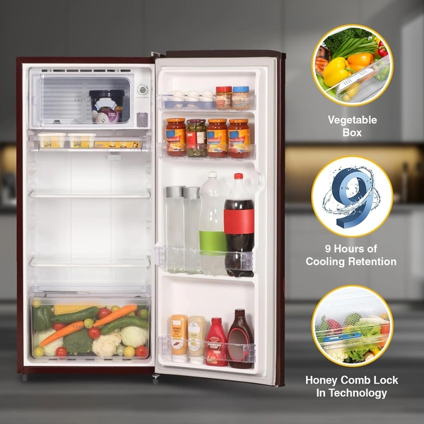 Whirlpool 185 L 2 Star Direct-Cool Single Door Refrigerator 73144 (Maroon)
