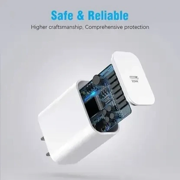 VEV iPhone Charger Adapter 25W USB Type C Power Adaptor for 16/16 Plus/16 Pro/16 Pro Max, 15/ iPhone 14/13/12/11 Series USB-C To Lightning Cable Fast Charging Adaptor (White) - White