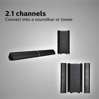 Philips Convertible Soundbar MMS8085B/94, 2.1 Channel with Multiple-Connectivity Option, USB in, Bluetooth Connectivity 80 Watt, Superior Sound (Black)