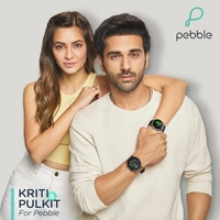 PEBBLE Pebble Revo Smartwatch, 1.3"(3.3cm) HD Touchscreen, Bluetooth Calling, Smart Watch with Rolling UI & Dual Button Technology, Spo2, Heart Rate & Temperature Monitoring (Black) - Black