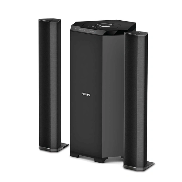 Philips Convertible Soundbar MMS8085B/94, 2.1 Channel with Multiple-Connectivity Option, USB in, Bluetooth Connectivity 80 Watt, Superior Sound (Black)