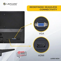 Lapcare LAPEYE LM195WDH 19"(48.26CM) LED Display 16:10 1440x900 Pixel Ratio, Tilt Stand, Vesa Mount, HDMI + VGA Port (Black)