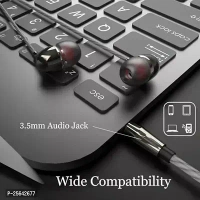 Realme Narzo Wired in-Ear Headphones Stereo Deep Bass Head Hands-Free Headset Earbud with Built in-line Mic (Black)