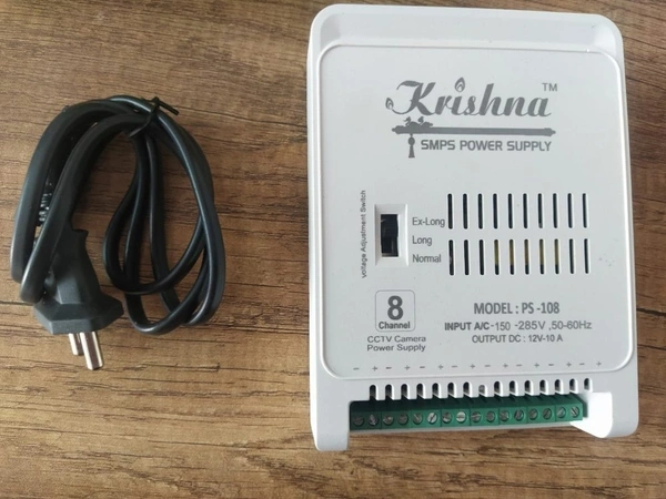 Krishna SMPS Power Supply | CCTV Camera Power Supply | 12V (White)