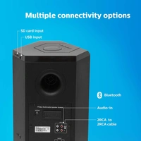 Philips Convertible Soundbar MMS8085B/94, 2.1 Channel with Multiple-Connectivity Option, USB in, Bluetooth Connectivity 80 Watt, Superior Sound (Black)