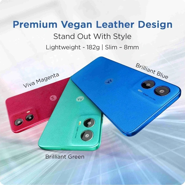 MOTOROLA Motorola Smart Phone G45 5G (Brilliant Green, 8GB RAM, 128GB Storage) | 6.5" FHD+ Display | Snapdragon 6 Gen1 Processor | 50MP Camera | 16MP Front Camera | 5000mAh Battery | 33W Charging (Brilliant Green) - 8 GB, 128 GB