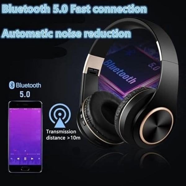 Target HB-258 Wireless Headphone 22H Playtime, Type-C Charging, Built-In Mic, Universal Bluetooth Compatibility (BLACK)