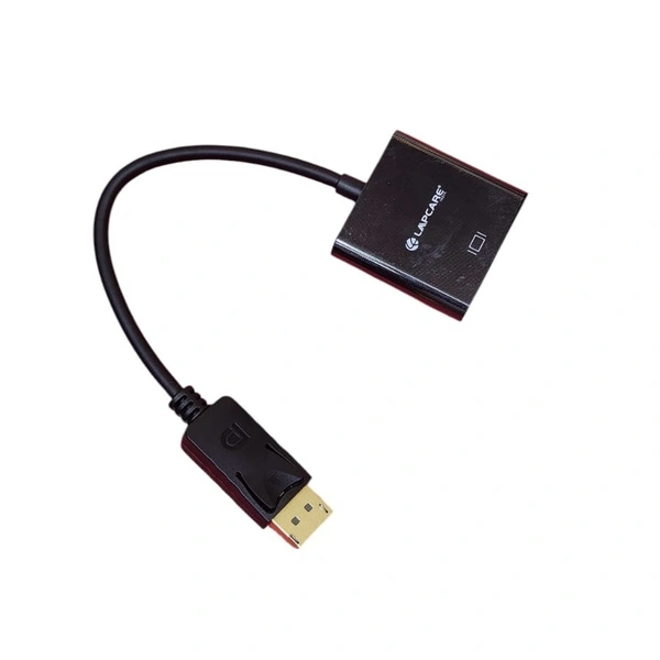 LAPCARE HDMI Adapter 0.2M DP to HDMI Converter With 20CM Cable (BLACK)
