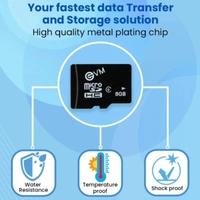 EVM Micro SD Card 8GB SD HC Class 10 100 MB/S (BLACK) - 8 GB