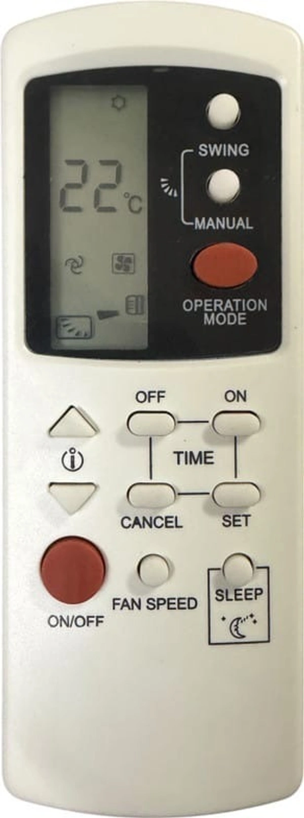 VEV Haier AC Remote Compatible for Haier Split/Window AC Remote Control (AC-190) (WHITE)