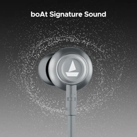 boAt Rockerz 111 Up to 40 Hours Playtime, Dual Device Pairing, ENx Tech, Beast Mode, ASAP Charging, BTv5.3, IPX5, Type-C Interface & Magnetic in Ear Buds Bluetooth Wireless Neckband (Ash Grey) - Gray