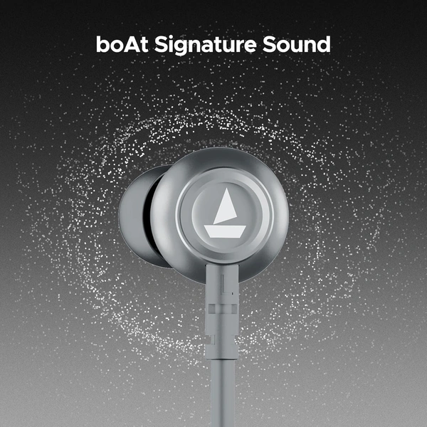 boAt Rockerz 111 Up to 40 Hours Playtime, Dual Device Pairing, ENx Tech, Beast Mode, ASAP Charging, BTv5.3, IPX5, Type-C Interface & Magnetic in Ear Buds Bluetooth Wireless Neckband (Ash Grey) - Gray