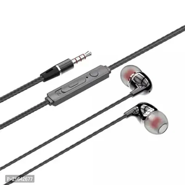 Realme Narzo Wired in-Ear Headphones Stereo Deep Bass Head Hands-Free Headset Earbud with Built in-line Mic (Black)