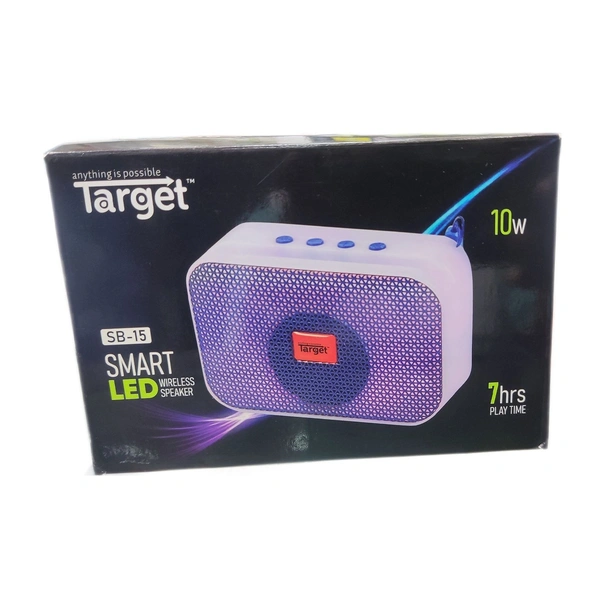 Target SB-15 Mini Party Speaker | Smart LED Wireless Speaker | 7 Hrs Play Time  - Black