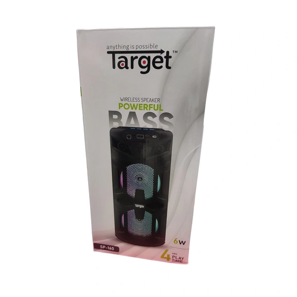 Target SP-160 Wireless Speaker | 6W 4 Hrs Play Time (Black)