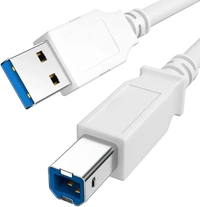 LAPCARE Lapcare Printer USB Cable 3 Meter | High-Speed Data Transfer | WIDE COMPATIBILITY | Durable Build | Easy to use | High Quality Technology (WHITE) - 3 Meter