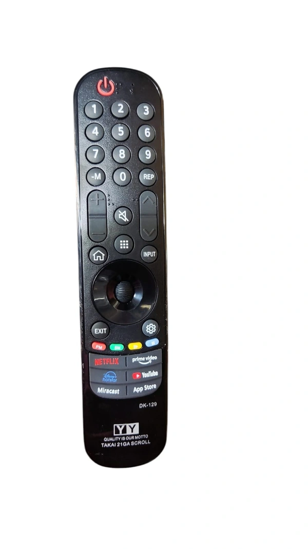 VEV LG Smart TV Remote With Out Voice Control Compatible With LG Smart TV Remote With Hot Keys Netflix, Prime Video, YouTube, Miracast, APP Store Function (BLACK)