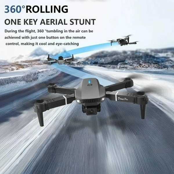 VEV E88 Drone With Dual Camera, Optical Flow Hovering, Trajectory Flight Foldable 1080P HD Drone with FPV Live Video, Smart Gestures Selfie, Altitude Hold, One Key Take Off/Landing, 3D Flips, Headless Mode for Kids and Adults (Black)