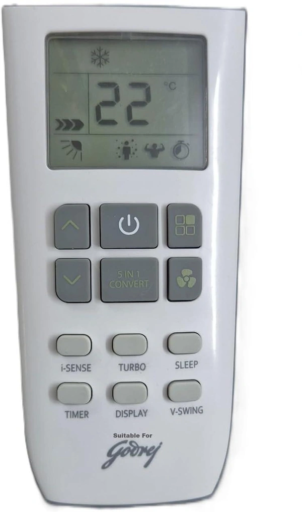 VEV Godrej Split AC Remote Compatiable For Godrej AC (WHITE)