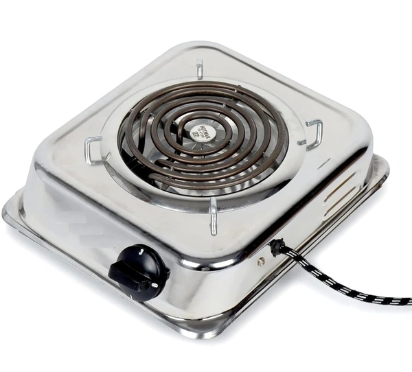 KINGSTON Kingston 2000W | Single Burner Electric G-Coil Hot Plate Portable Stainless Steel Cooking Stove Electric Cooking Heater (SILVER)