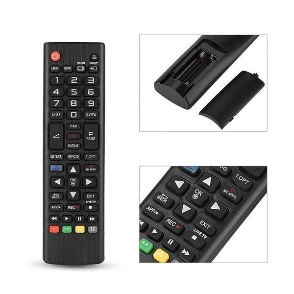 VEV LG Remote Control Compatible For LG TV AKB72915208 Smart LED TV (Black)