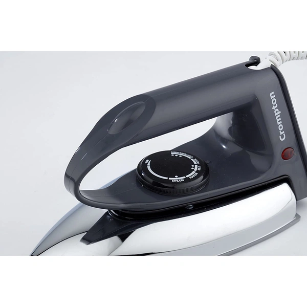 Crompton ACGEI-SD 750-WattS Automatic Electric Iron with Double Layer Non-Stick Coating (Grey)