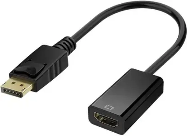 LAPCARE HDMI Adapter 0.2M DP to HDMI Converter With 20CM Cable (BLACK)